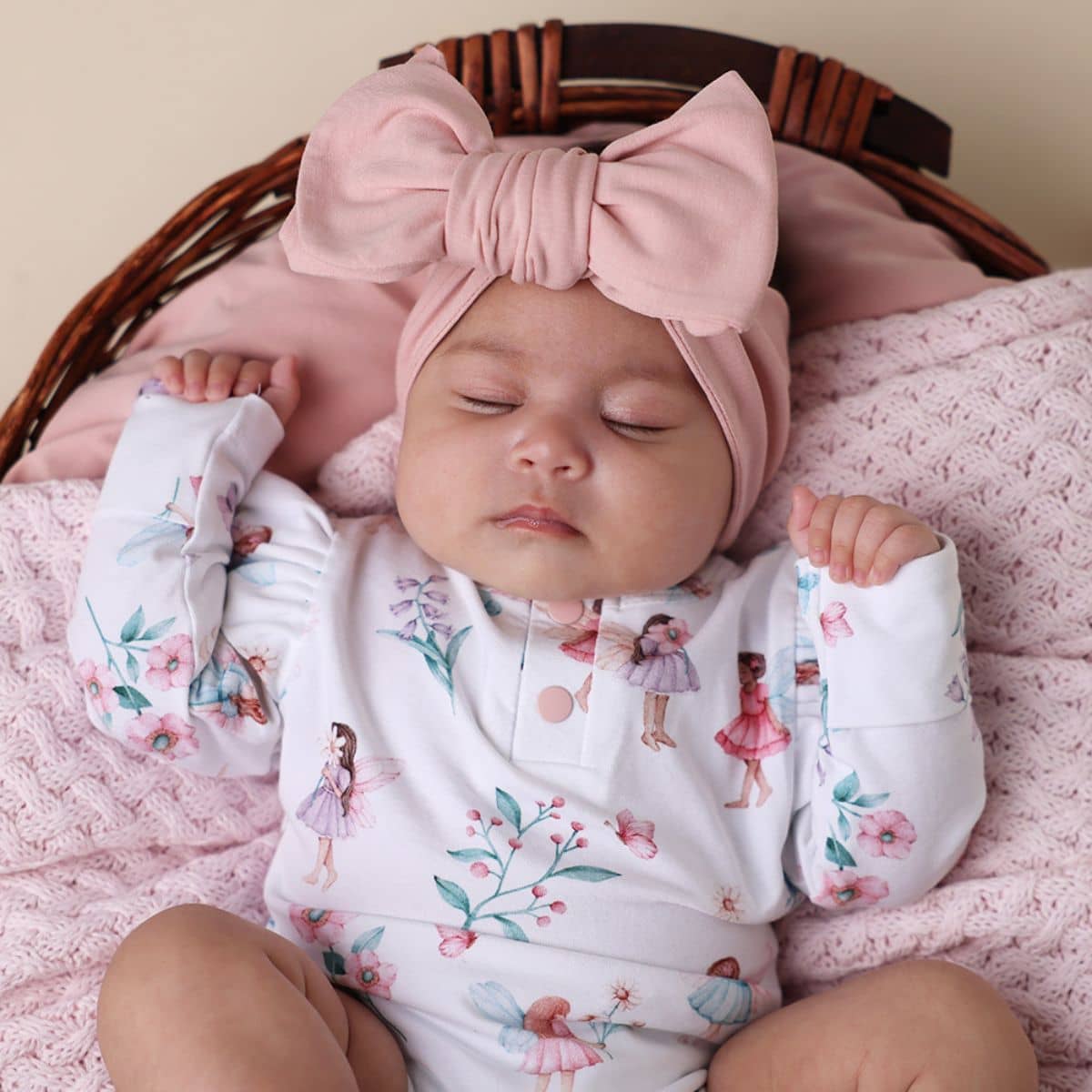 Snuggle Hunny Oversized Bow - Lullaby Pink - Image 5