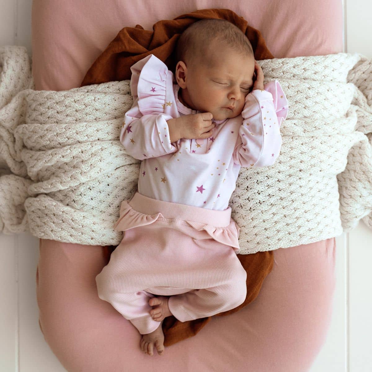 Snuggle Hunny Pants with Frill - Baby Pink - Image 2