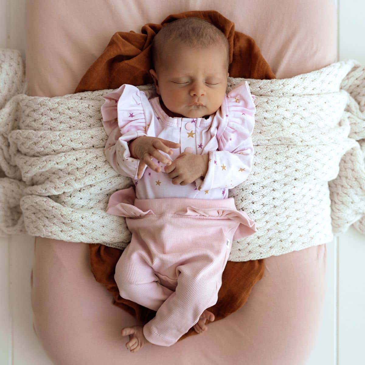 Snuggle Hunny Pants with Frill - Baby Pink - Image 4