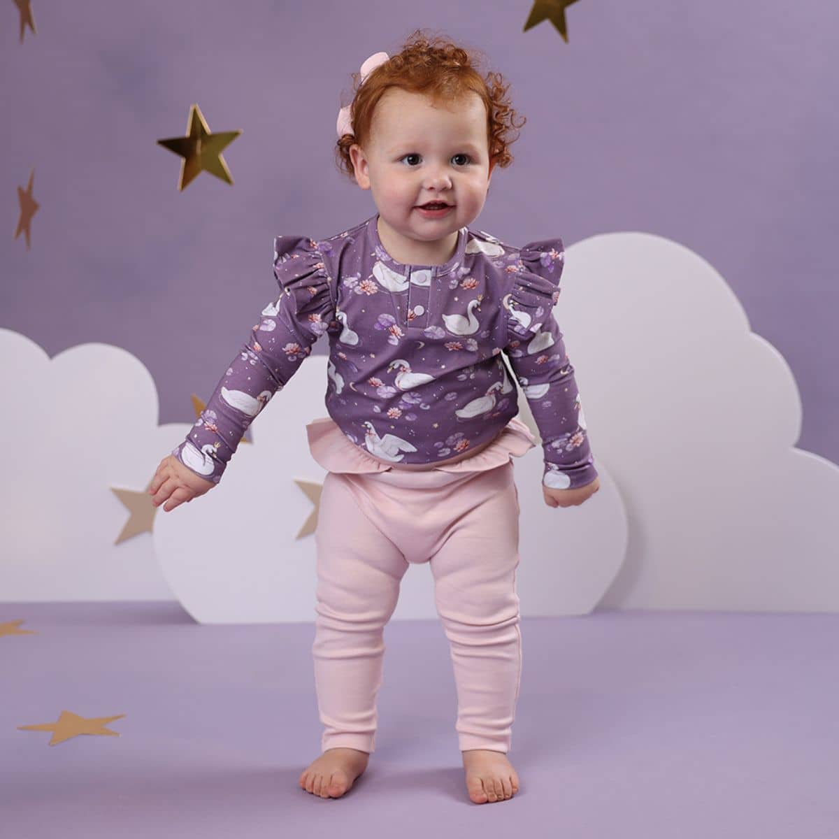 Snuggle Hunny Pants with Frill - Baby Pink - Image 5