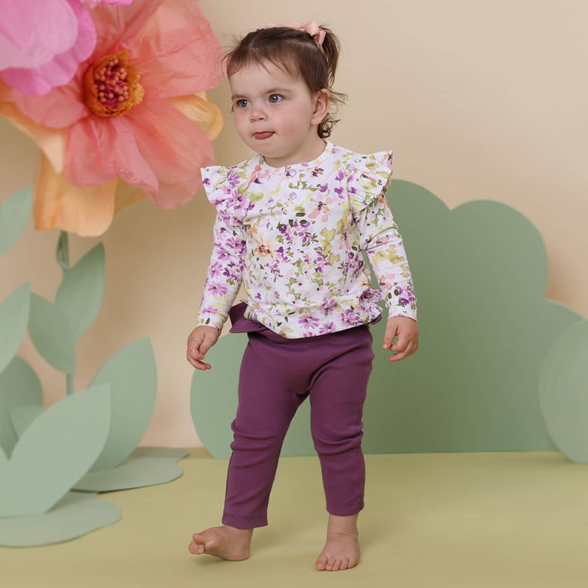 Snuggle Hunny Pants with Frill - Mulberry - 0 to 3 Months - Image 4