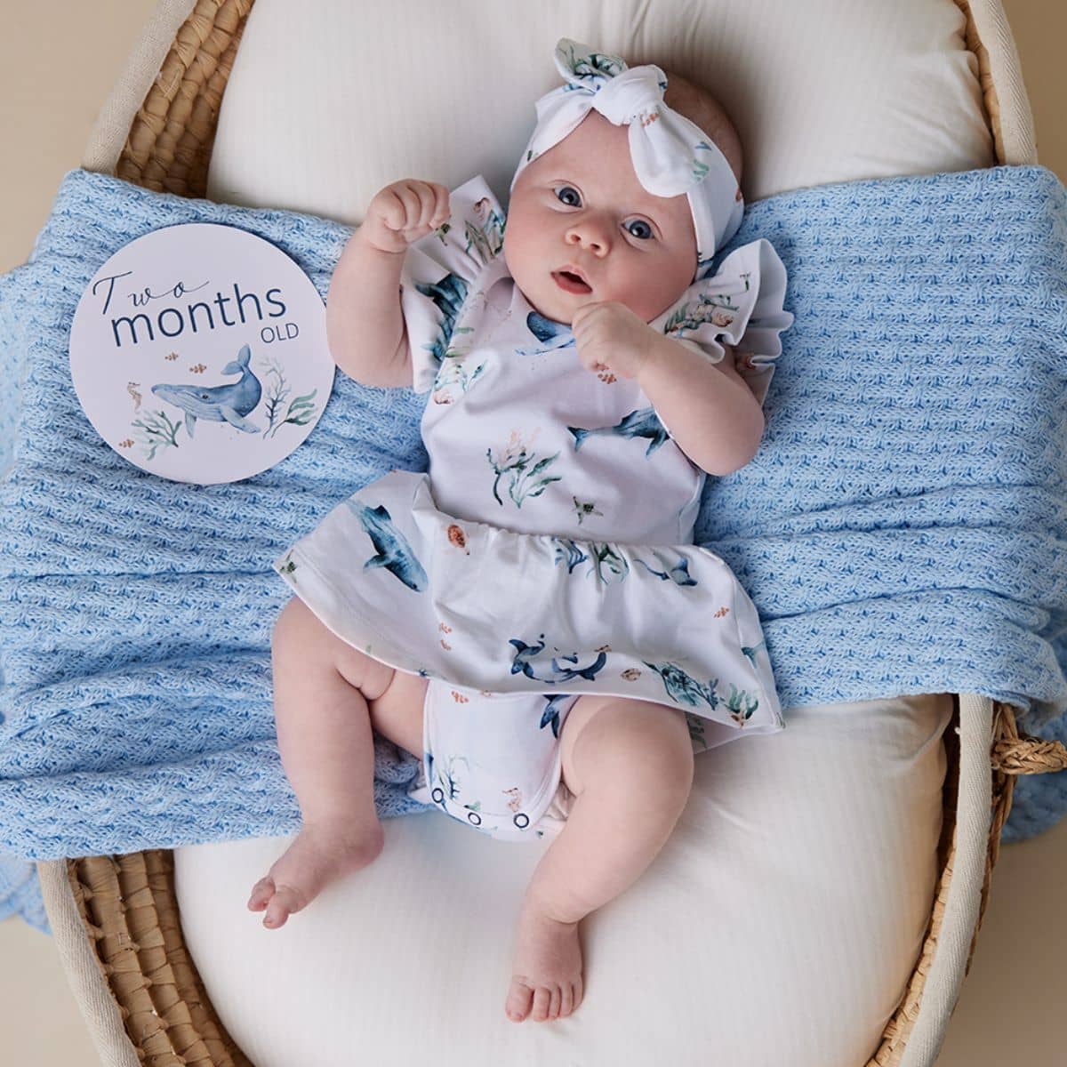 Snuggle Hunny Reversible Milestone Cards - Ocean and Indigo - Image 9