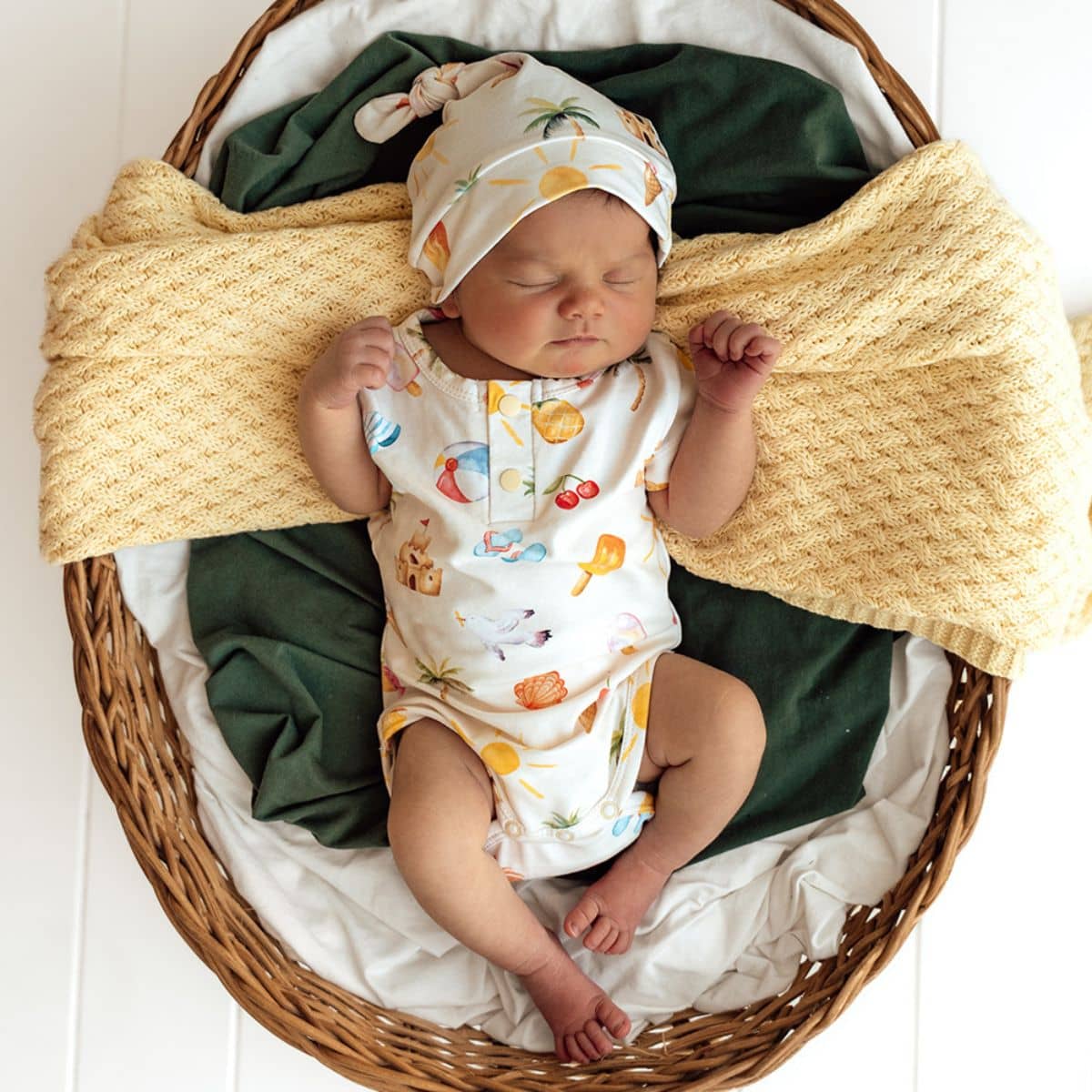 Snuggle Hunny Short Sleeve Bodysuit - Beach Fun - Image 2