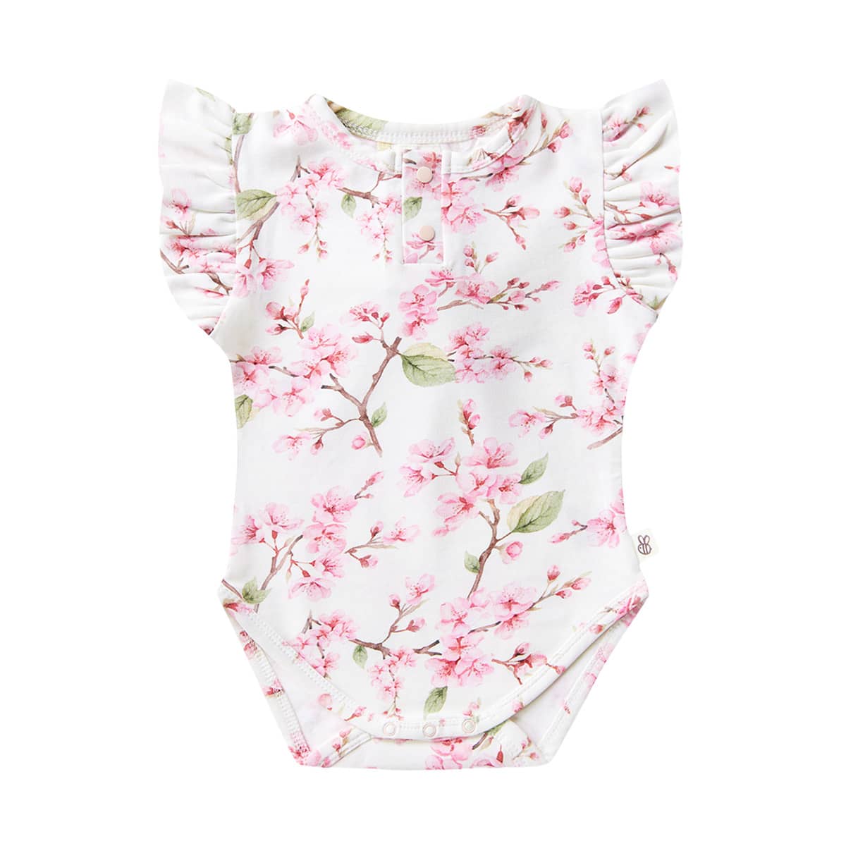 Snuggle Hunny Short Sleeve Bodysuit - Cherry Blossom - 12 to 18 Months