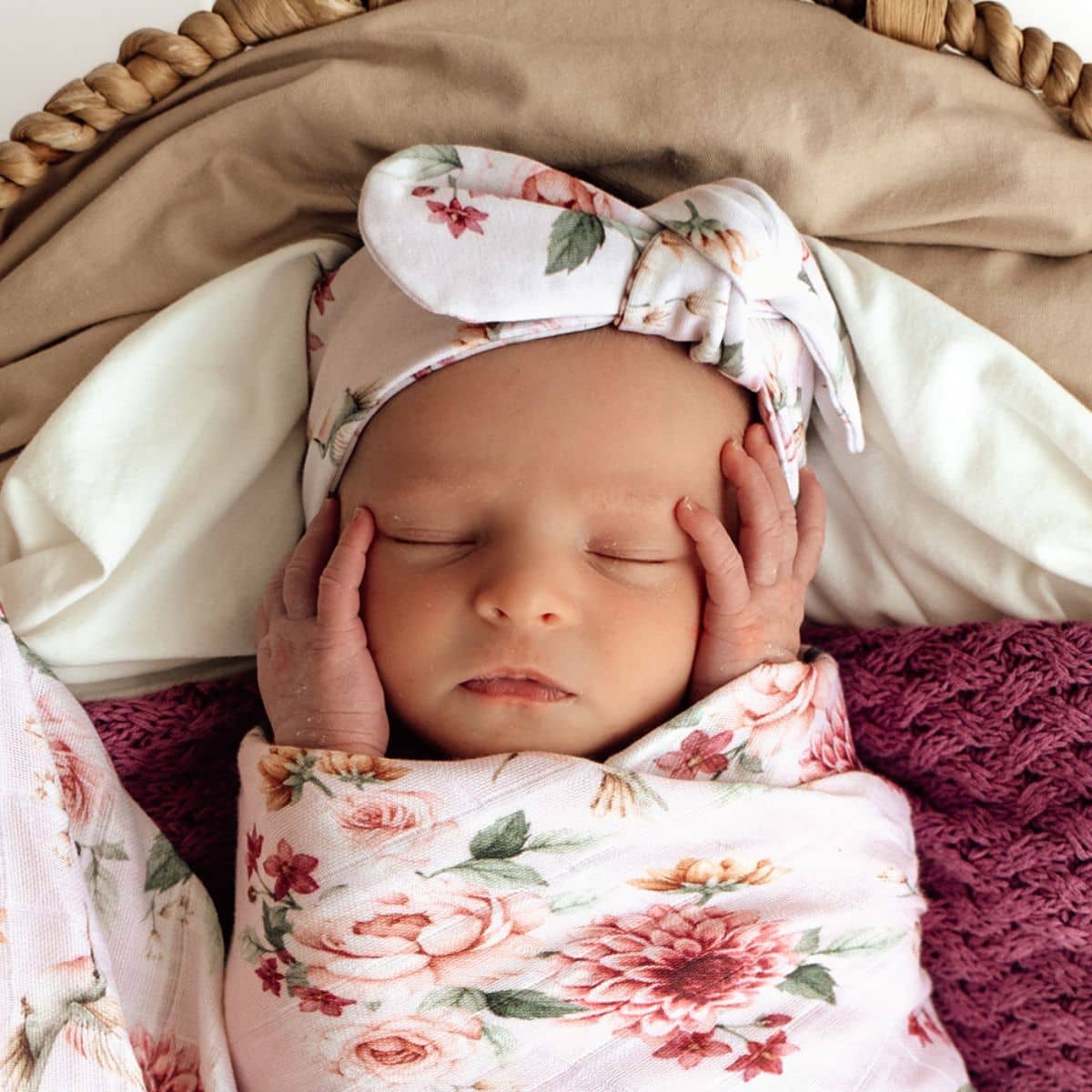 Snuggle Hunny Topknot Headband - Birds & Blooms - Image 3