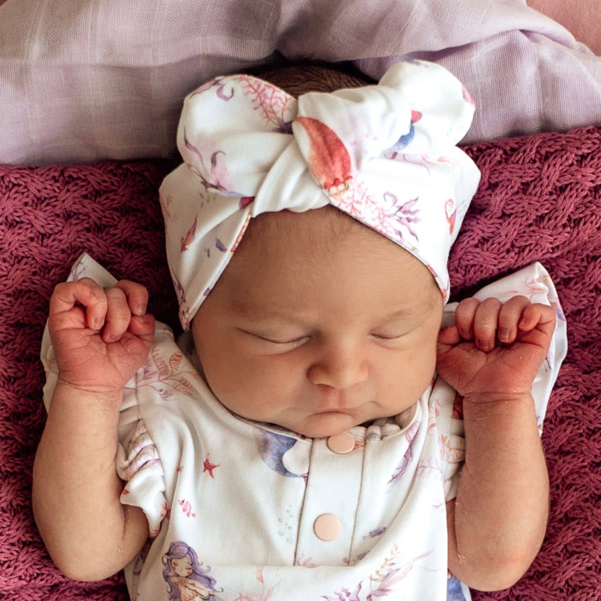 Snuggle Hunny Topknot Headband - Mermaid - Image 2