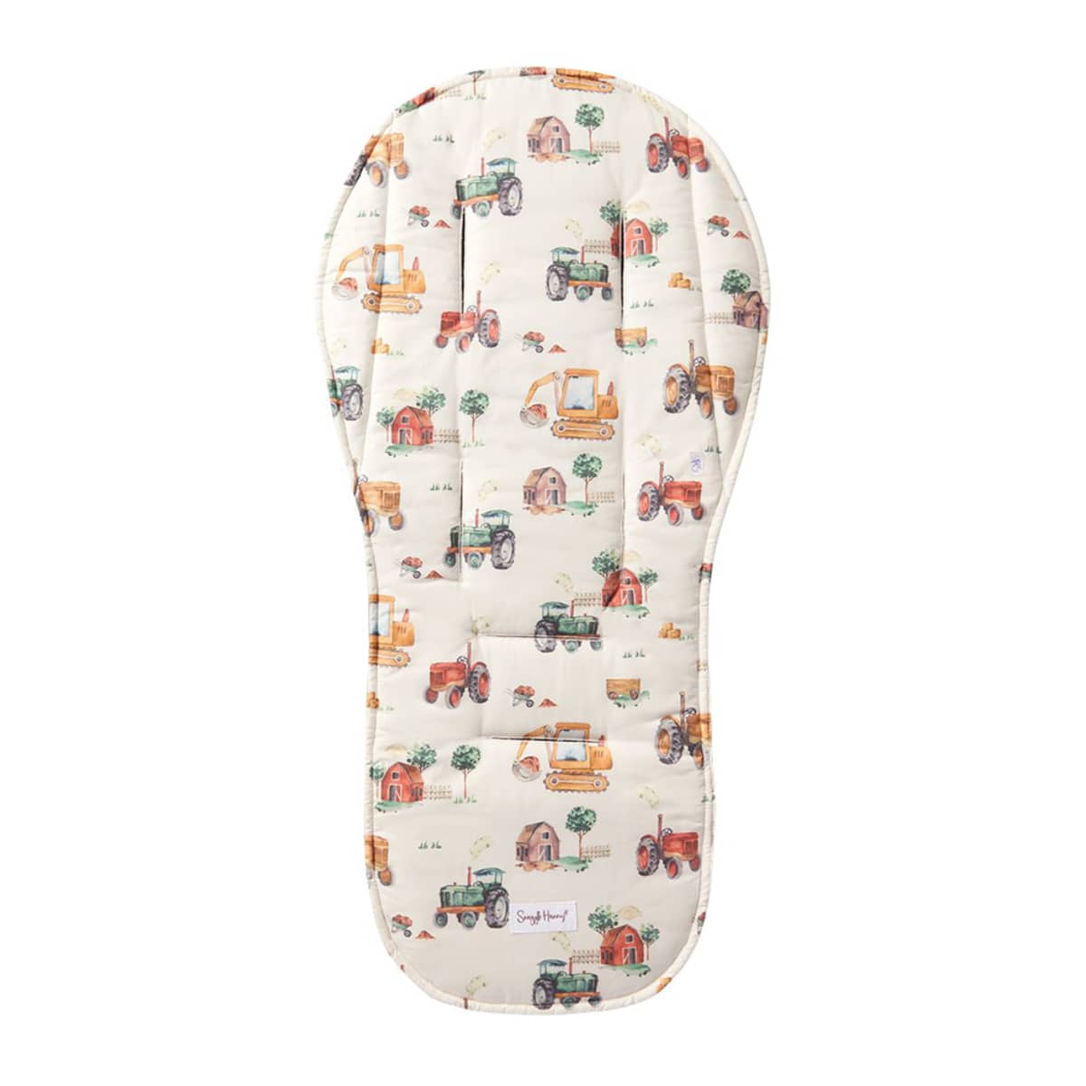 Snuggle Hunny Universal Organic Pram Liner - Diggers & Tractors