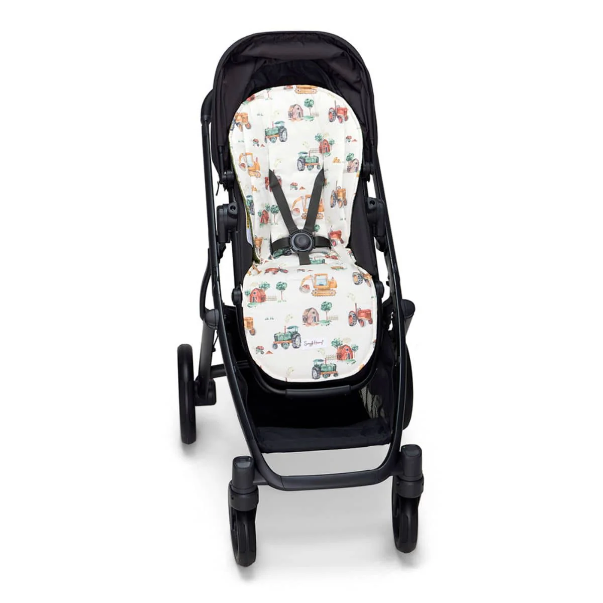 Snuggle Hunny Universal Organic Pram Liner - Diggers & Tractors - Image 4