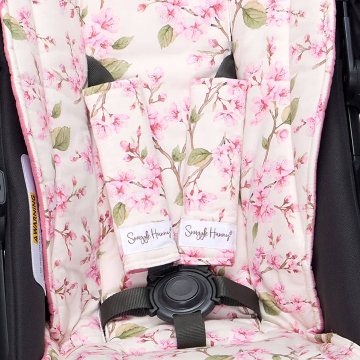 Snuggle Hunny Universal Reversible Pram Strap Covers - Cherry Blossom - Image 2