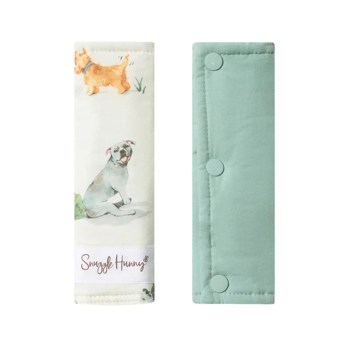 Snuggle Hunny Universal Reversible Pram Strap Covers - Dog Park