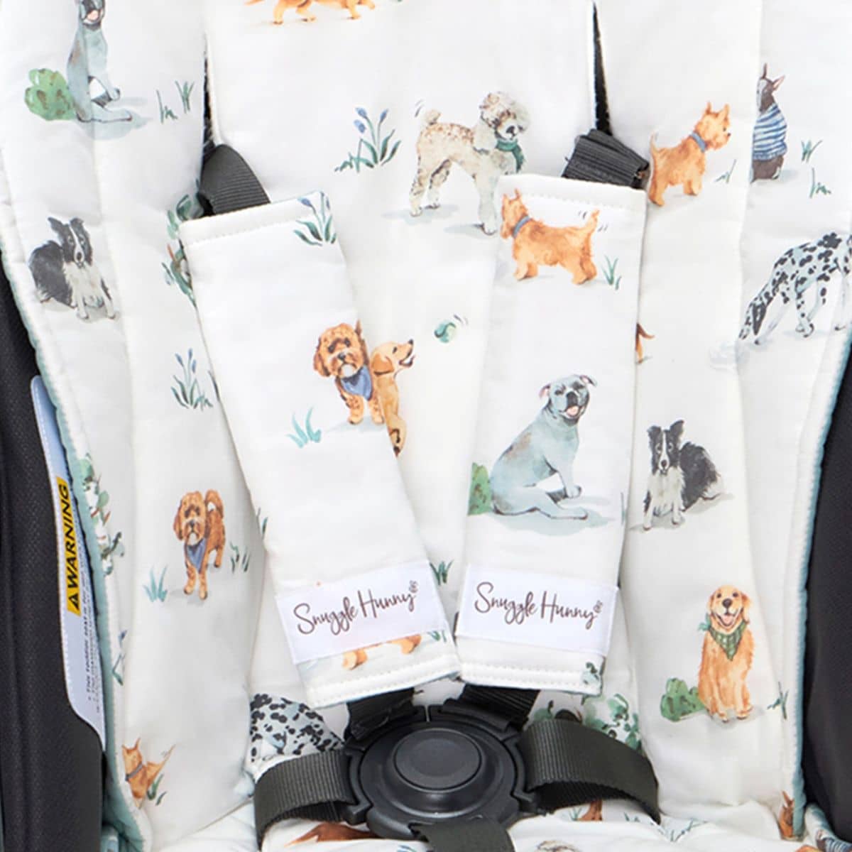 Snuggle Hunny Universal Reversible Pram Strap Covers - Dog Park - Image 2