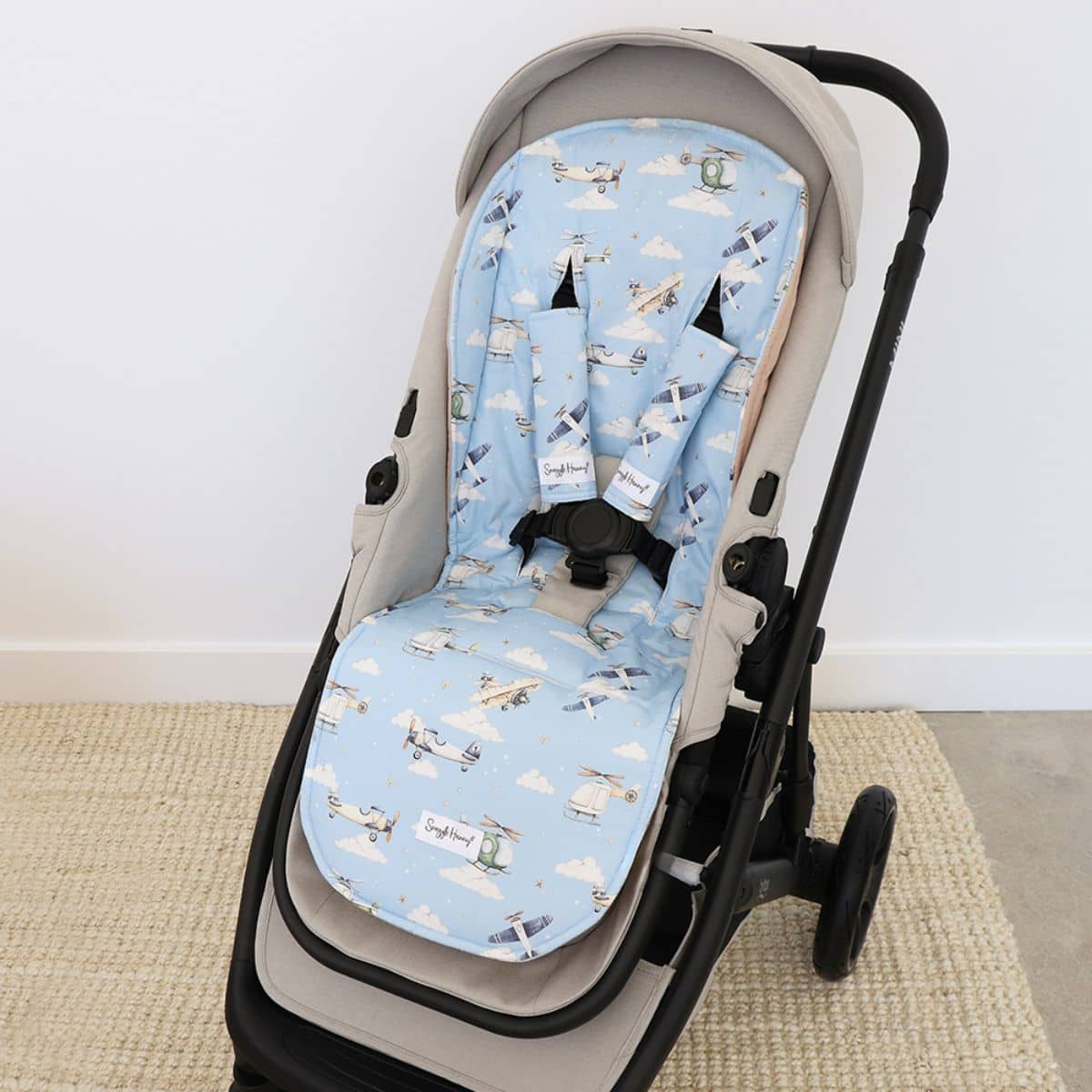Snuggle Hunny Universal Reversible Pram Strap Covers - Taking Flight - Image 3