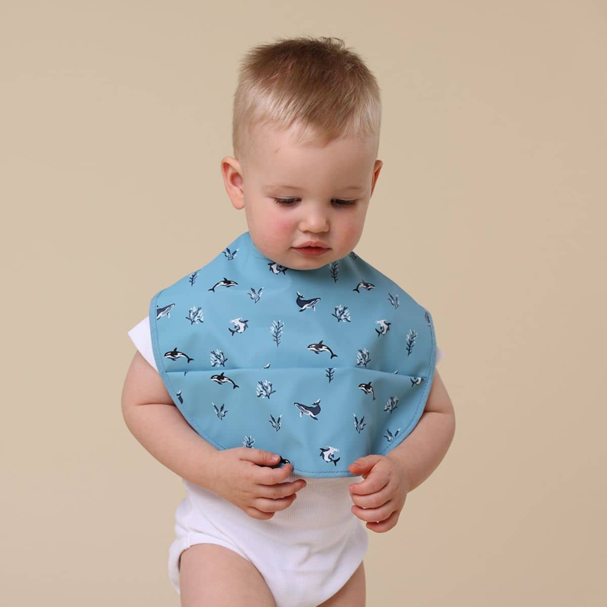 Snuggle Hunny Waterproof Snuggle Bib - Blue Ocean - Image 2