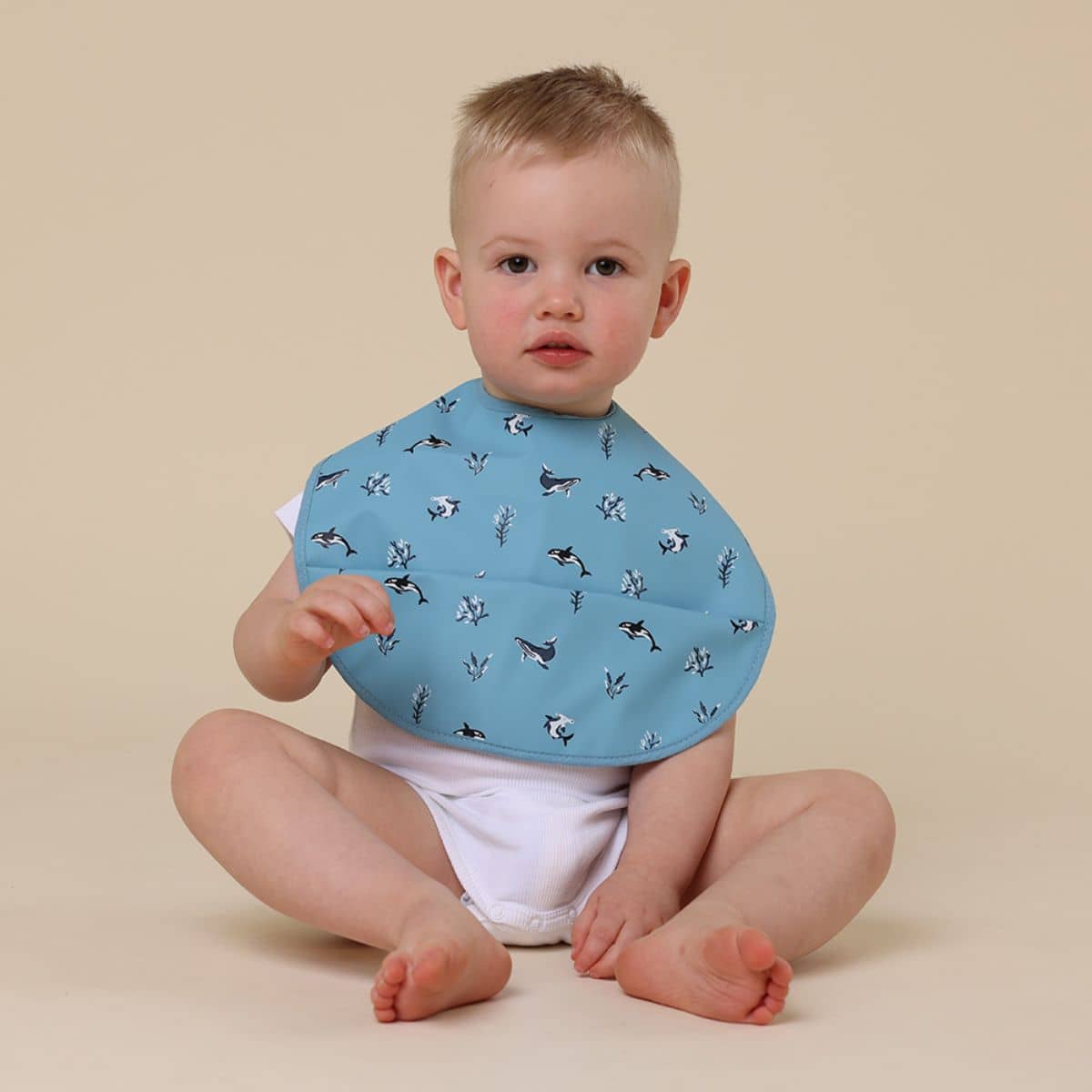 Snuggle Hunny Waterproof Snuggle Bib - Blue Ocean - Image 3