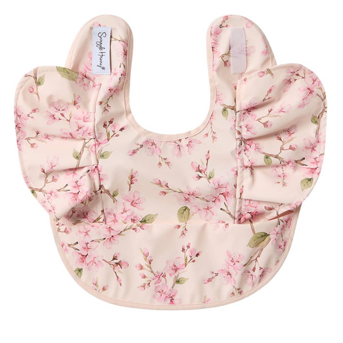 Snuggle Hunny Waterproof Snuggle Bib - Cherry Blossom Frill