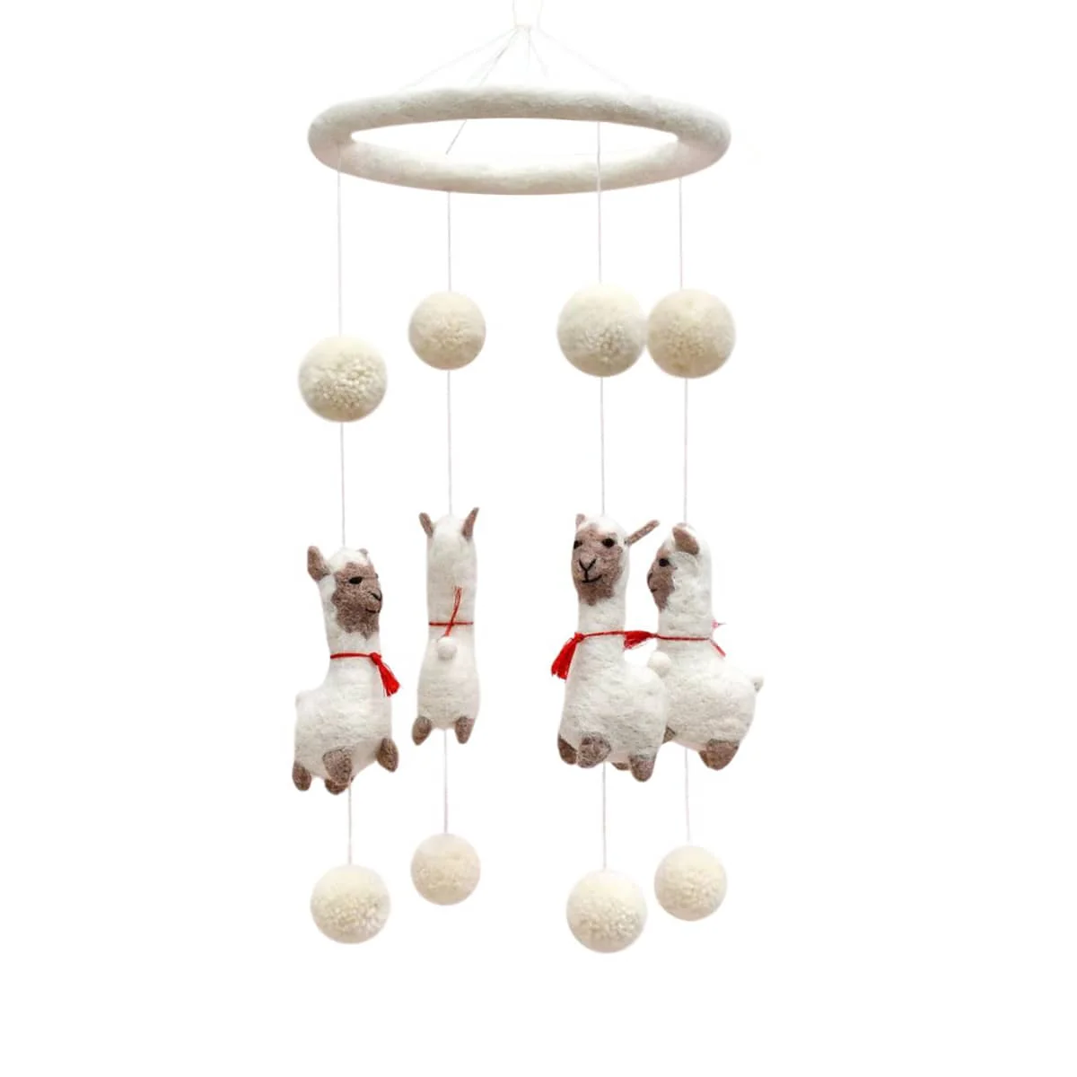 Tara Treasures Nursery Cot Mobile - Dancing Llamas