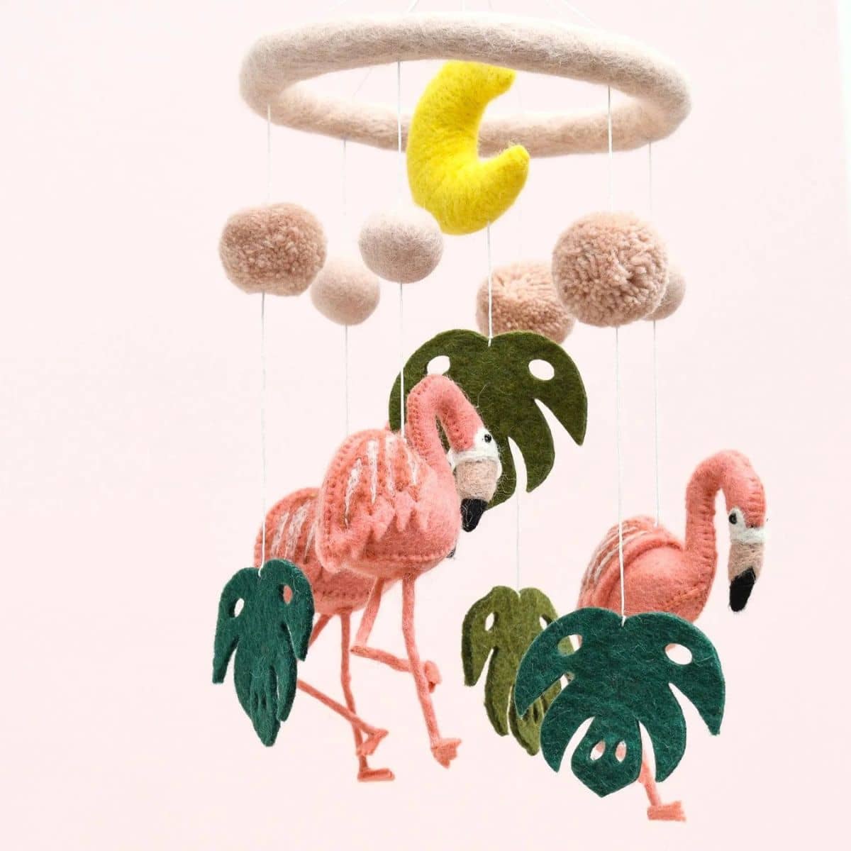 Tara Treasures Nursery Cot Mobile - Pink Flamingo Tiki - Image 6