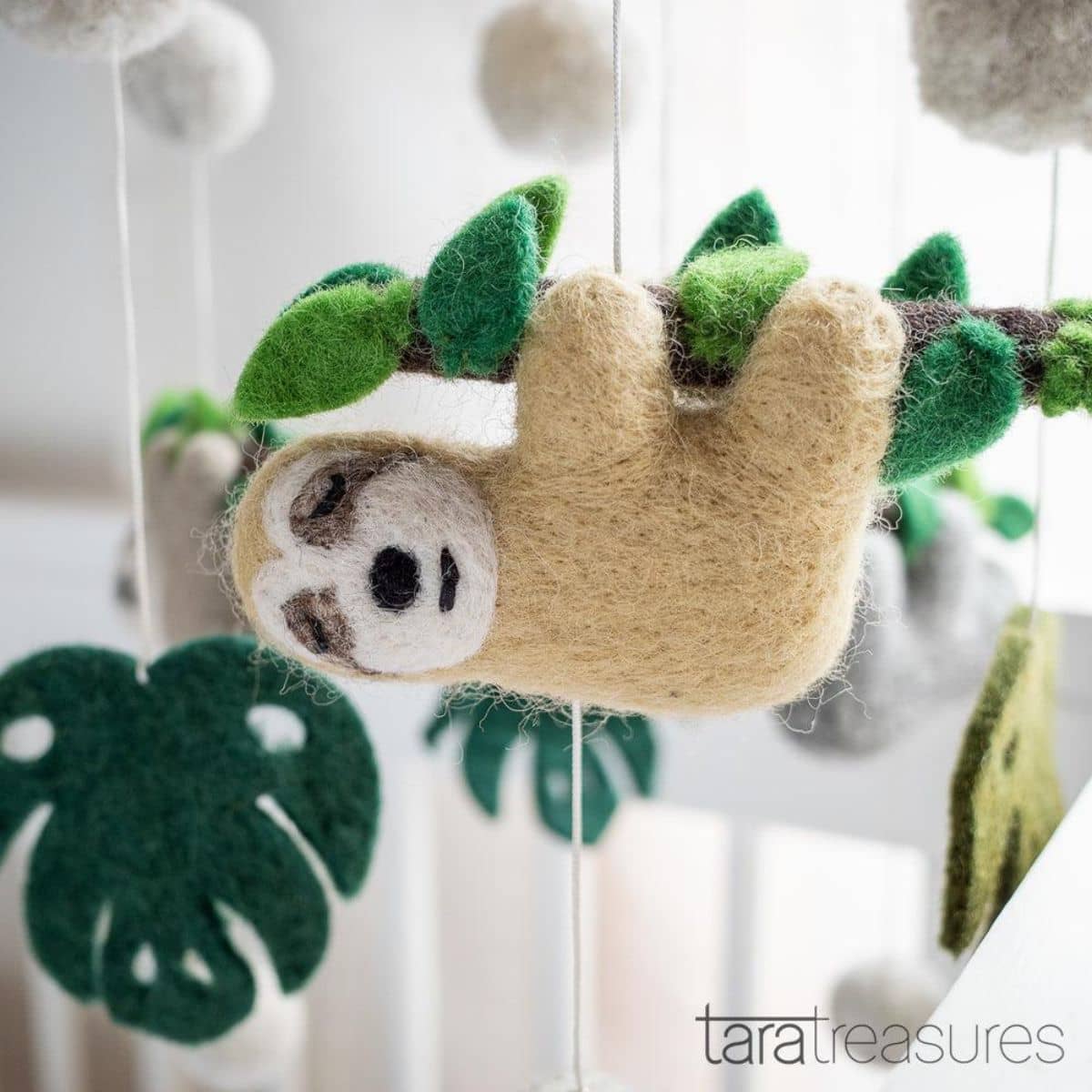 Tara Treasures Nursery Cot Mobile - Sloth Away - Image 2