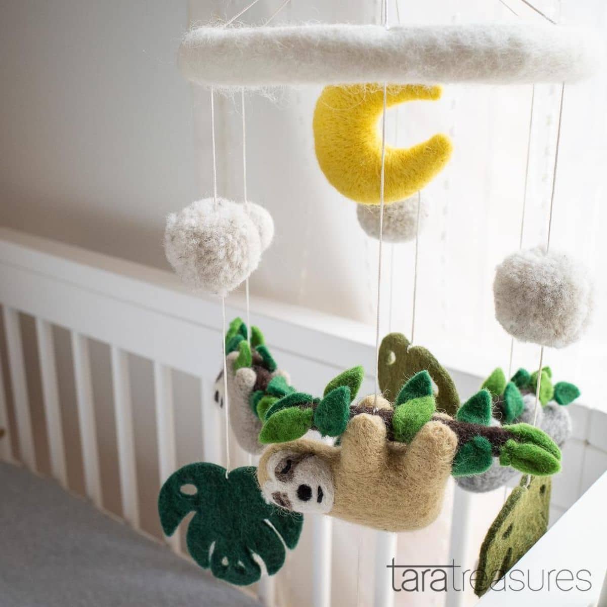 Tara Treasures Nursery Cot Mobile - Sloth Away - Image 7
