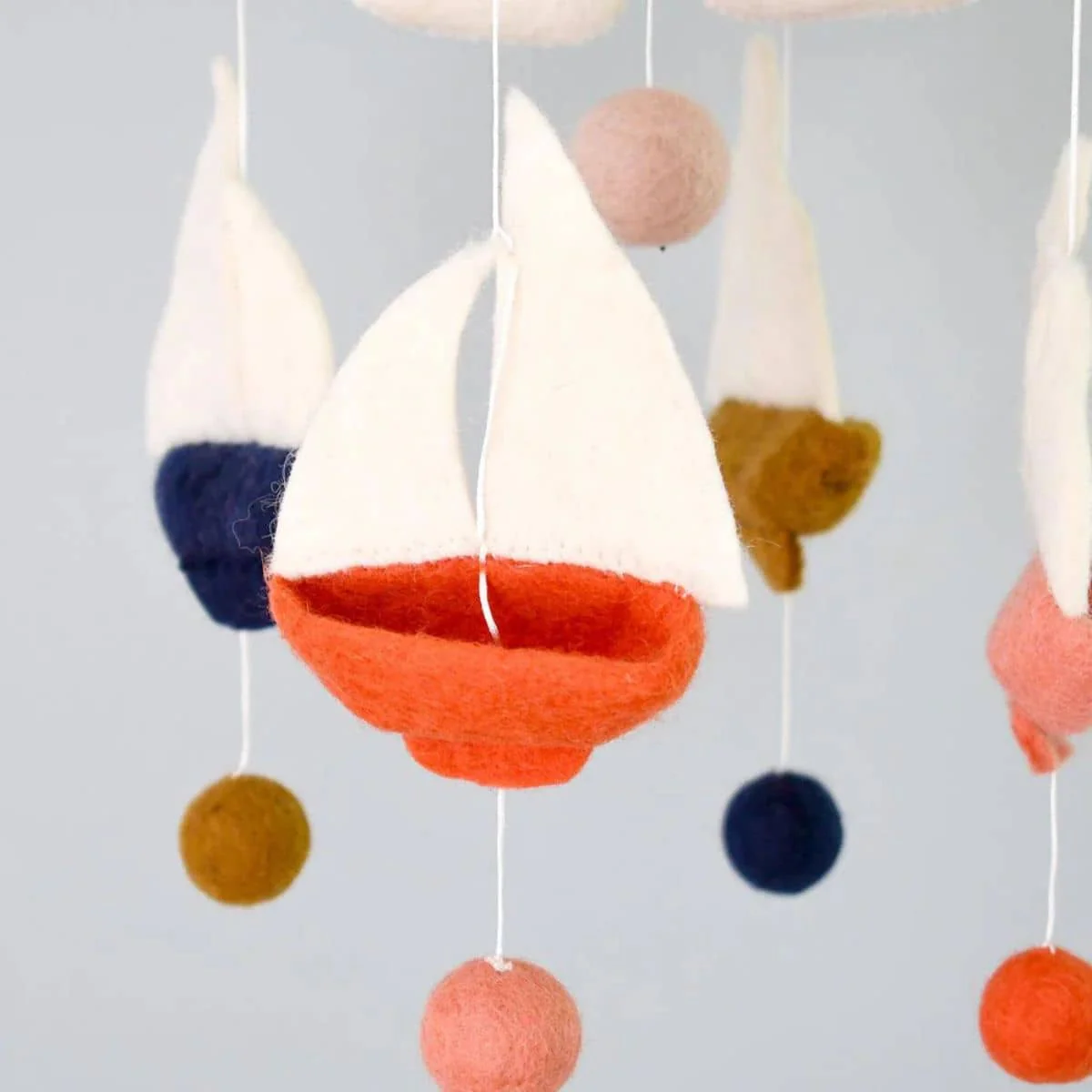 Tara Treasures Nursery Cot Mobile - Spring Sailboats - Image 4