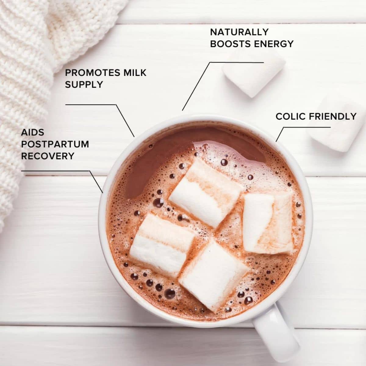 The Breastfeeding Tea Co - Lactation Hot Chocolate with Collagen - Image 3