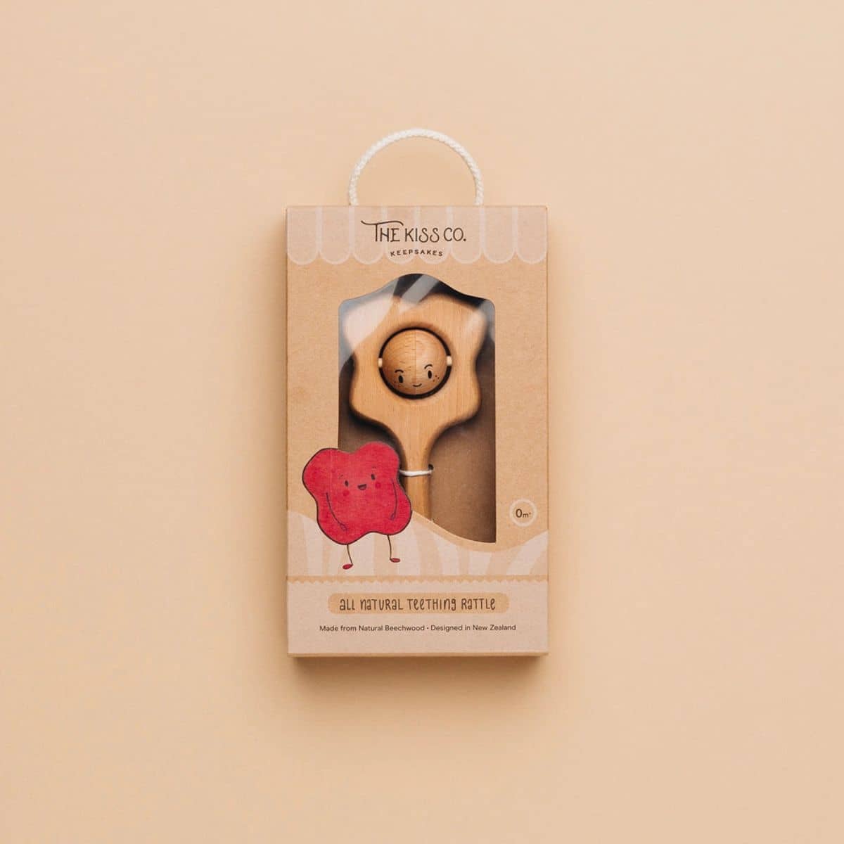 The Kiss Co. Natural Teething Rattle - Pēpi Kiss - Image 5