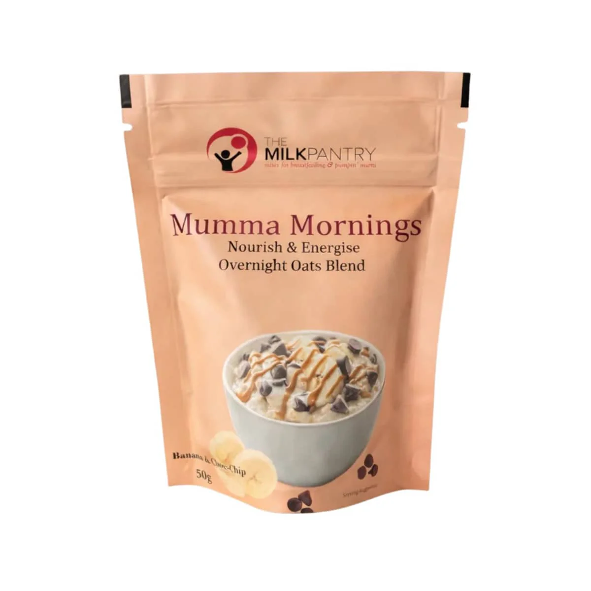 The Milk Pantry Mumma Mornings Overnight Oats - Choc + Banana