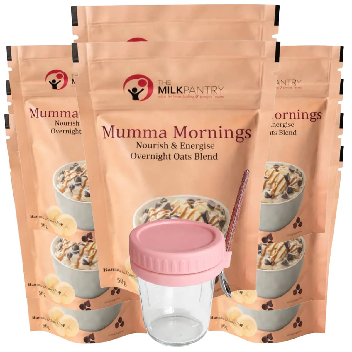 The Milk Pantry Mumma Mornings Overnight Oats - Choc + Banana - Image 6