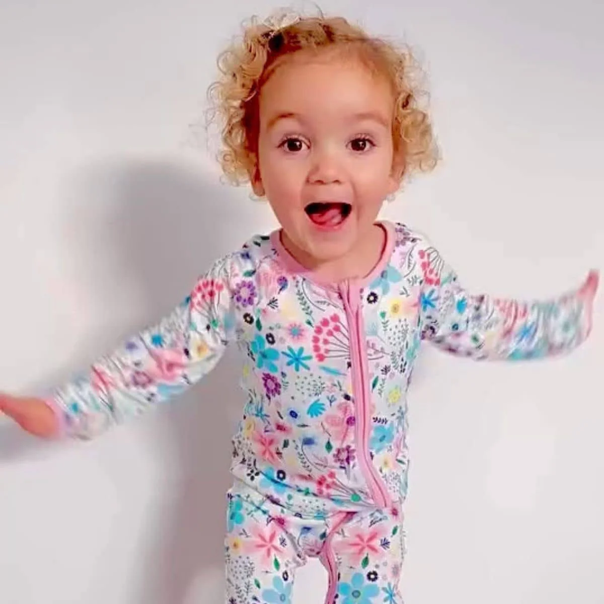 Tuck-in-Time Bamboo Sleep and Play Onesie - Dreamy Meadow - Image 3