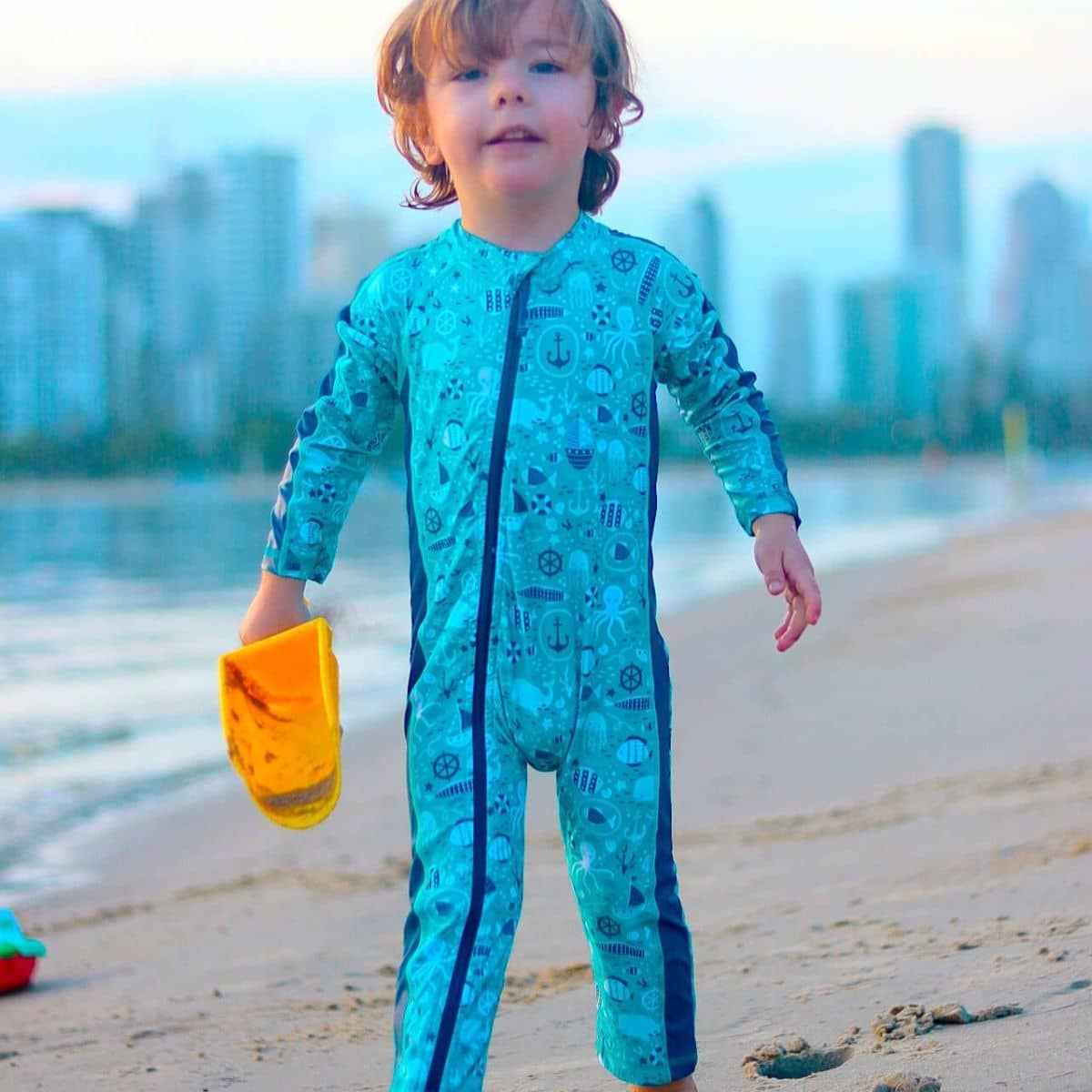 TicTasTogs Full Length Zip Sunsuit + Hat Set - Marine - Image 5