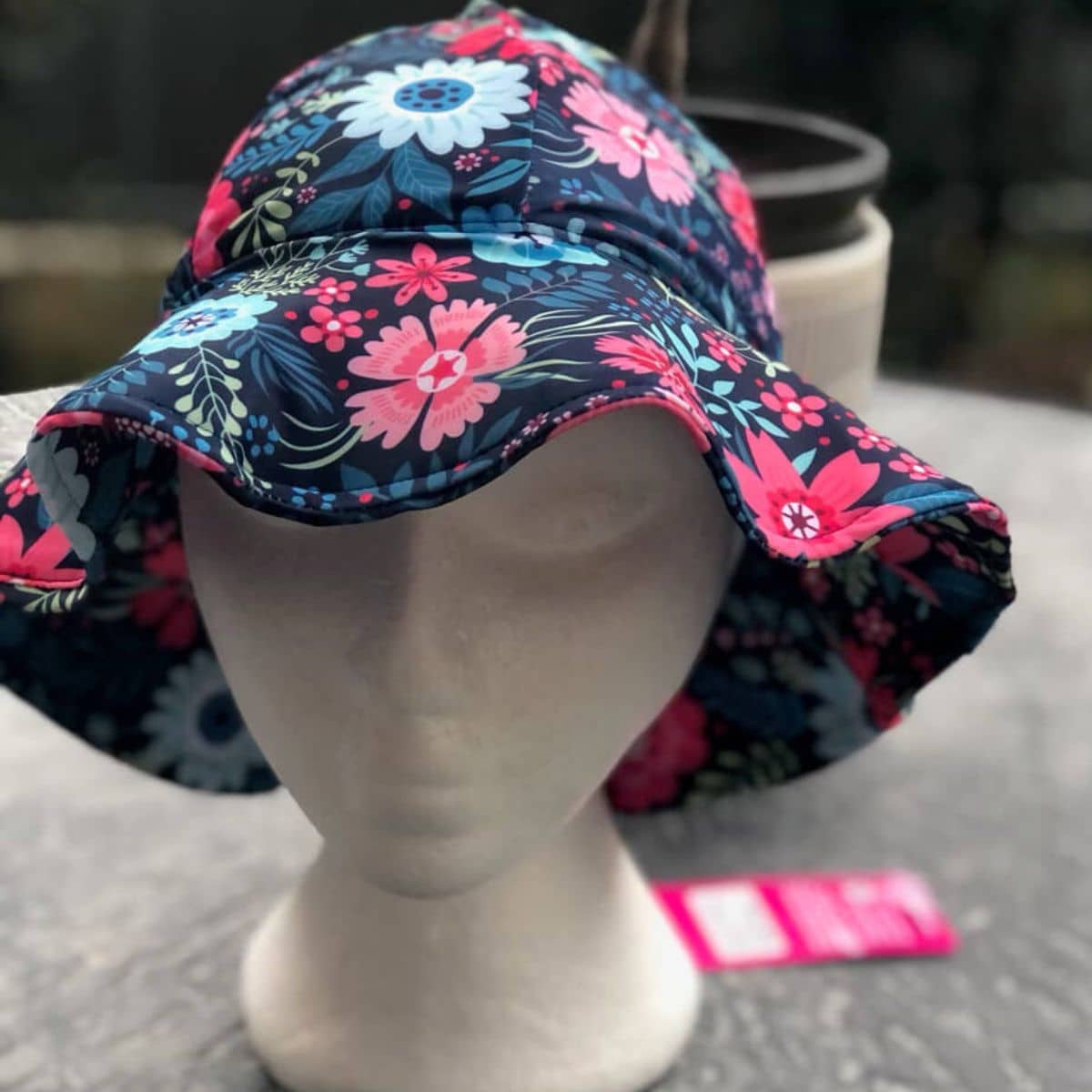 TicTasTogs Wide Brim Sun and Swim Hat - Floral Fantasy - Image 3