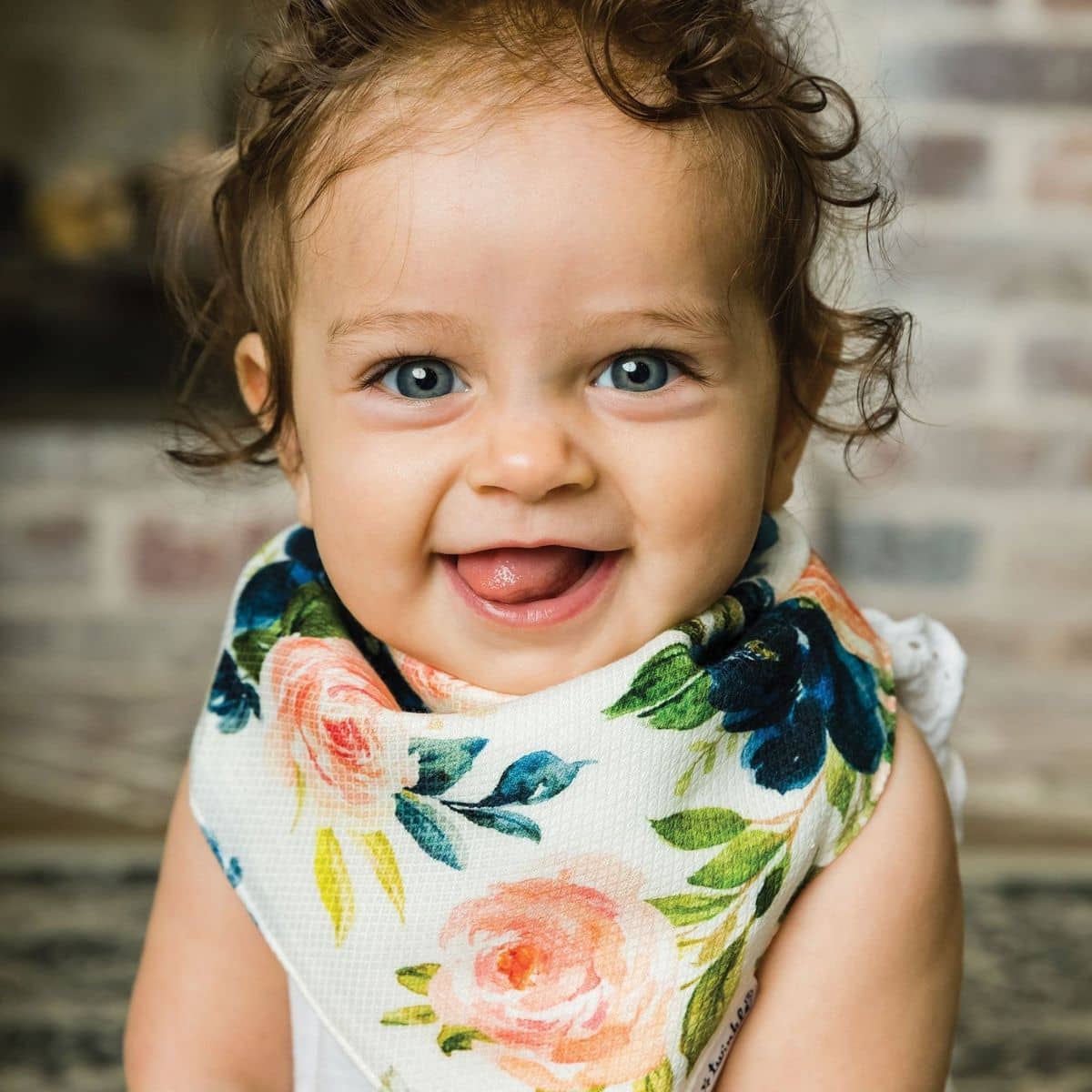Tiny Twinkle Kaffle Bandana Bibs - Set of 2 - Blush - Image 2