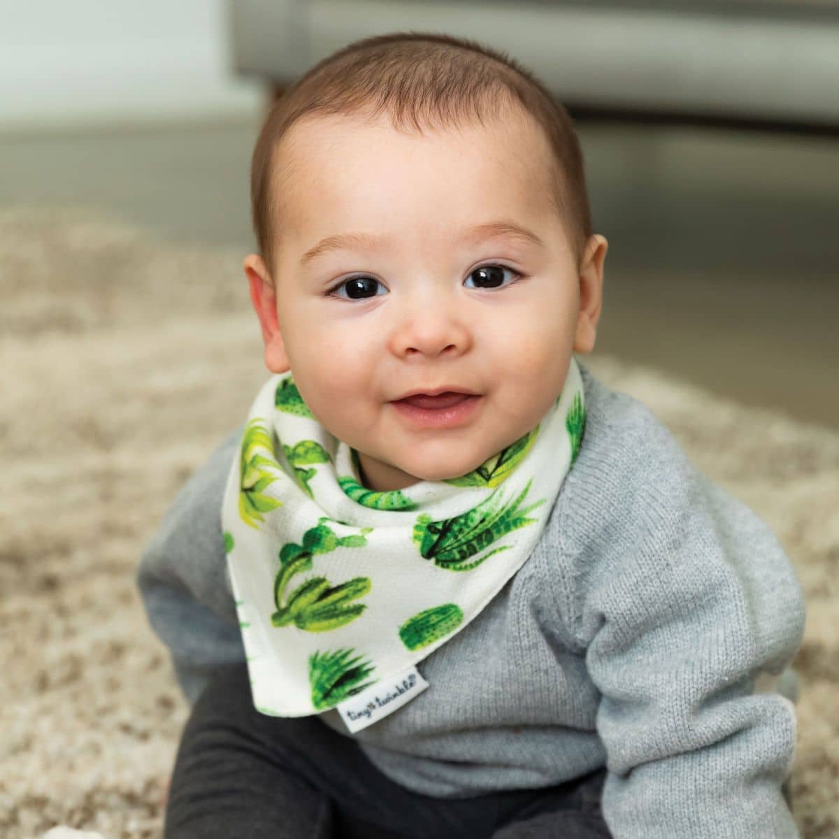 Tiny Twinkle Kaffle Bandana Bibs - Set of 2 - Cacti - Image 2
