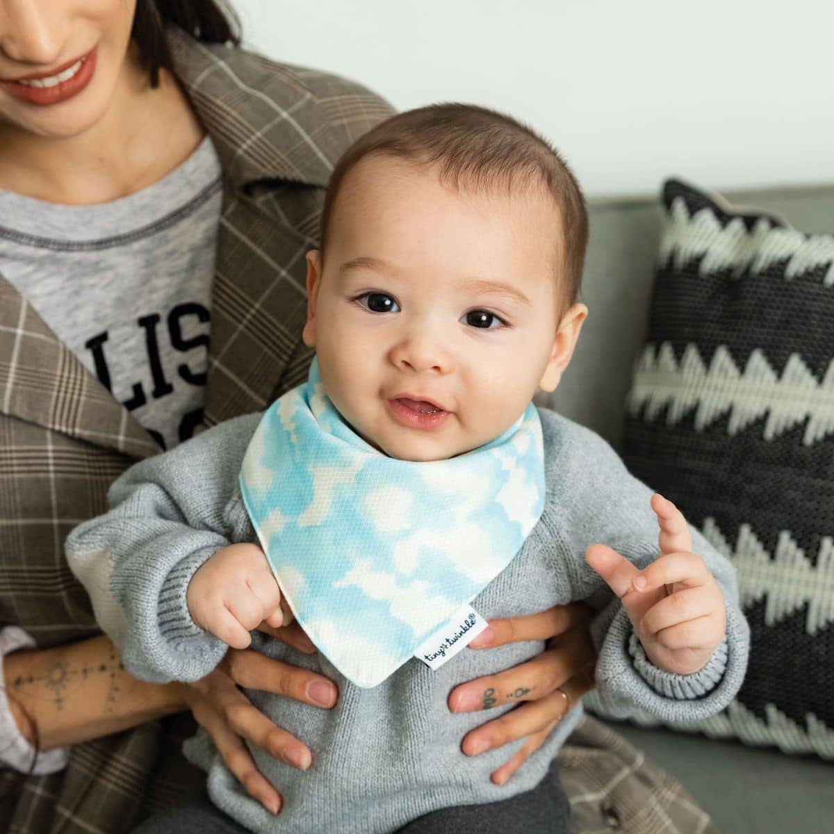 Tiny Twinkle Kaffle Bandana Bibs - Set of 2 - Cacti - Image 3
