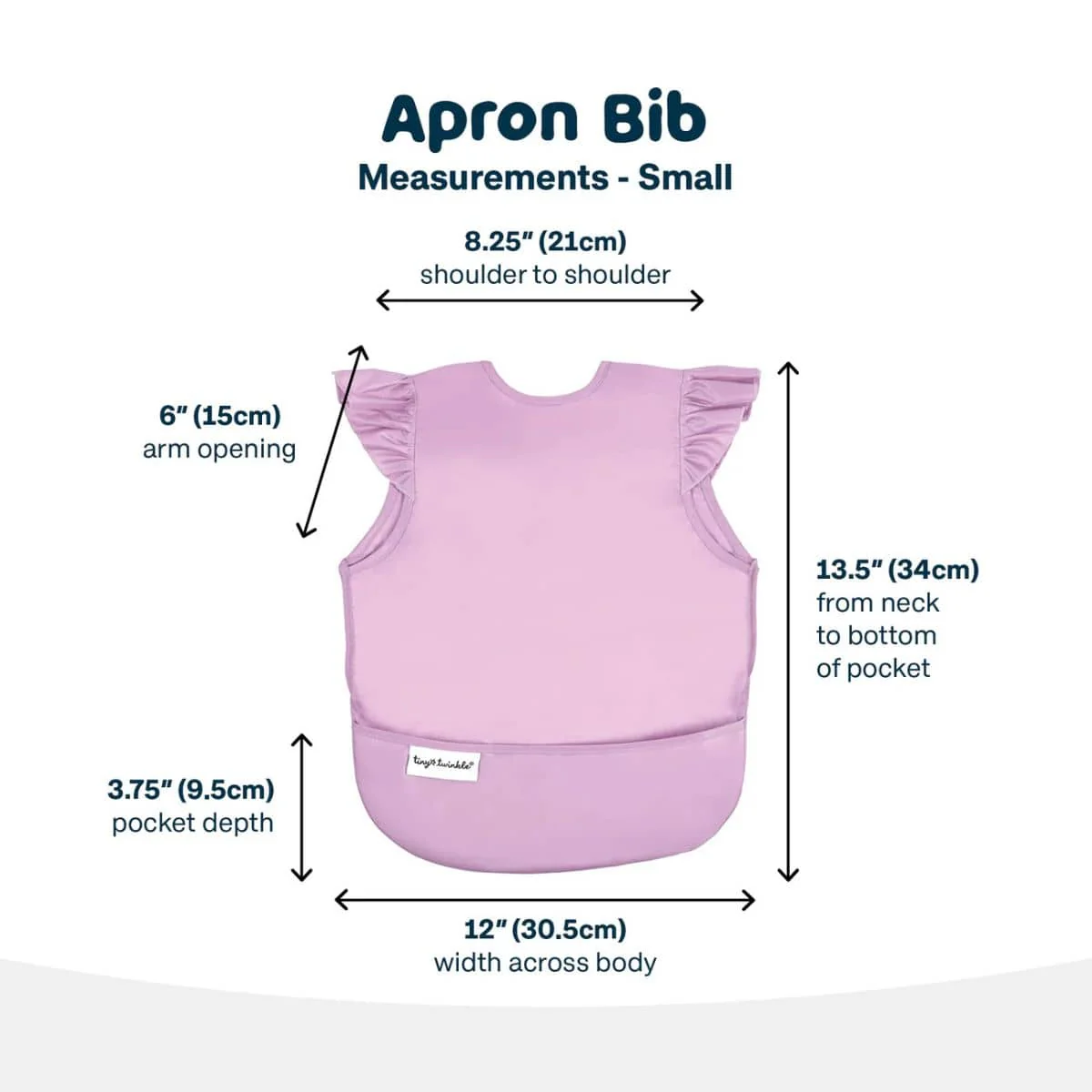 Tiny Twinkle Mess-Proof Apron Bib - Cotton Candy - Image 3