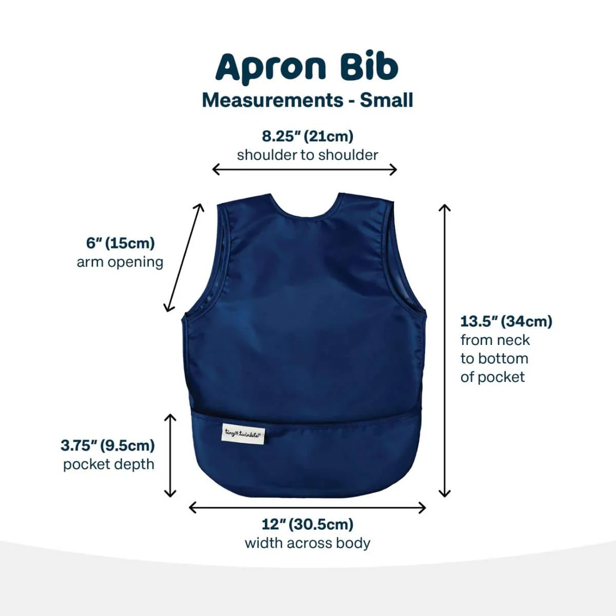 Tiny Twinkle Mess-Proof Apron Bib - Cowboy - Image 3