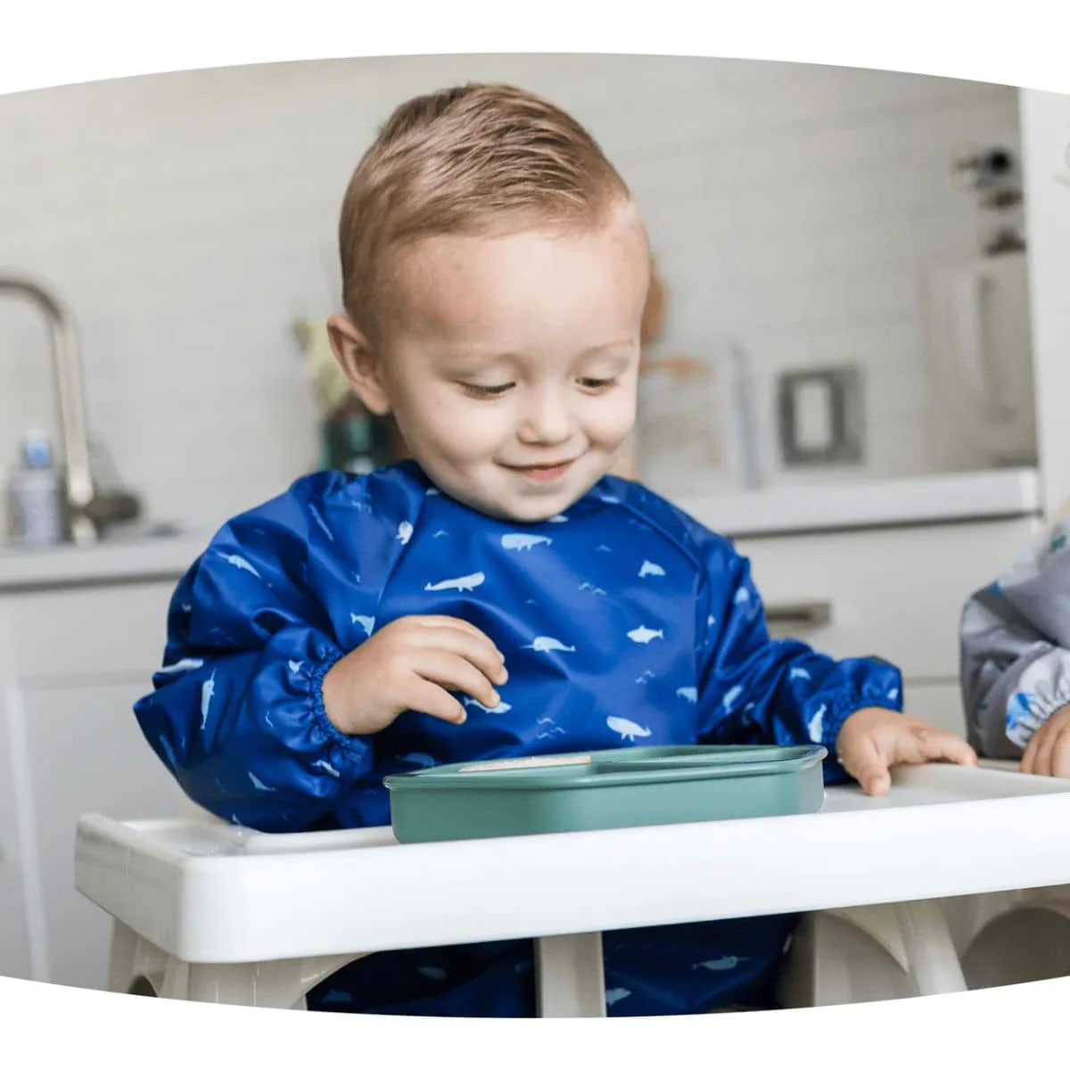 Tiny Twinkle Mess-Proof Full Sleeve Bib - Ocean Life - Image 4