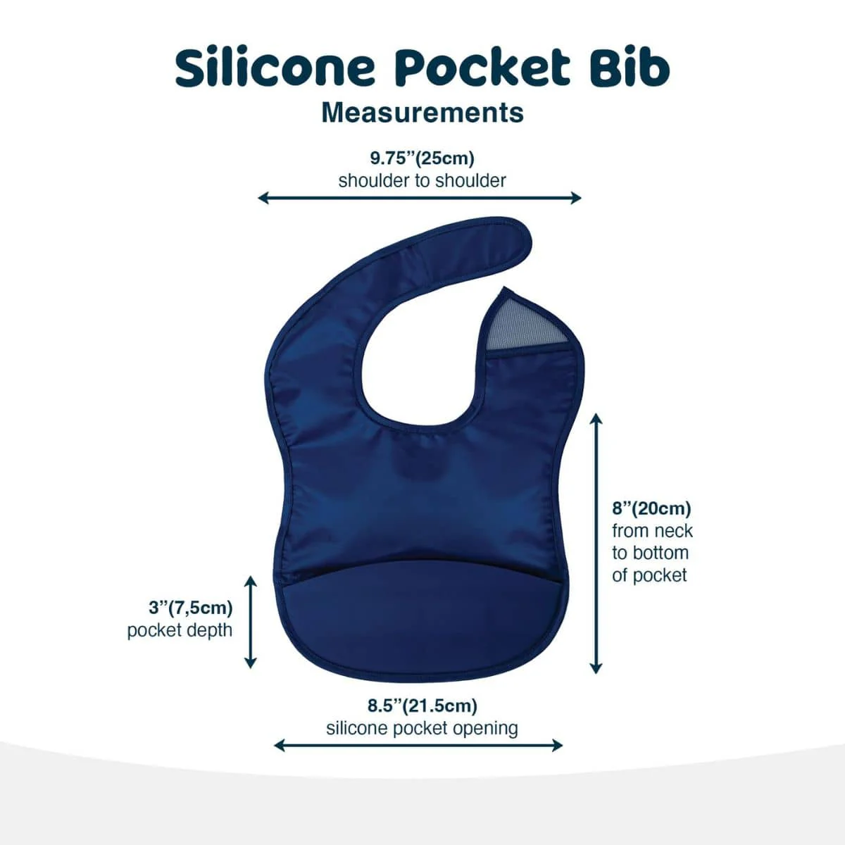 Tiny Twinkle Mess-Proof Silicone Pocket Bib - Ocean Life - Image 3