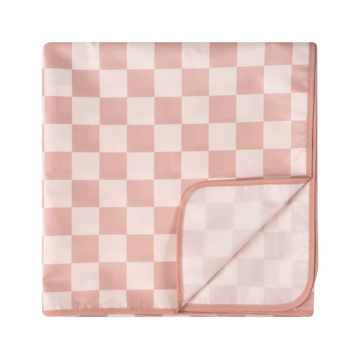 Tiny Twinkle Mess-Proof Splat Mat - Beige Checkers