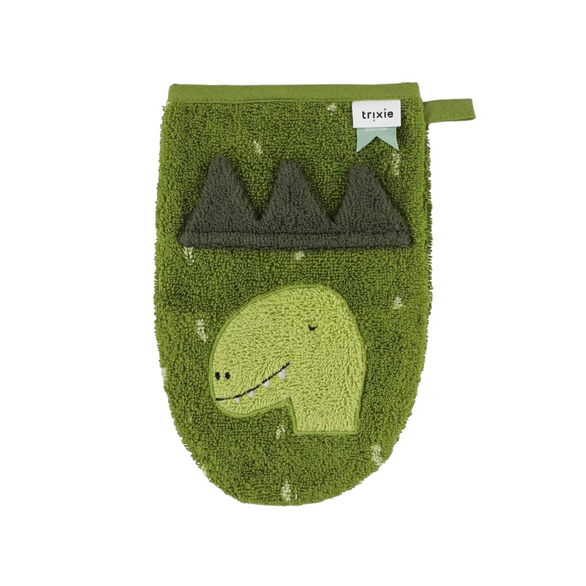 Trixie Organic Washcloths 2 Pack - Mr. Shark / Mr. Dino - Image 3