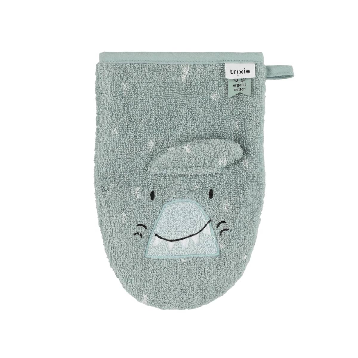 Trixie Organic Washcloths 2 Pack - Mr. Shark / Mr. Dino - Image 4
