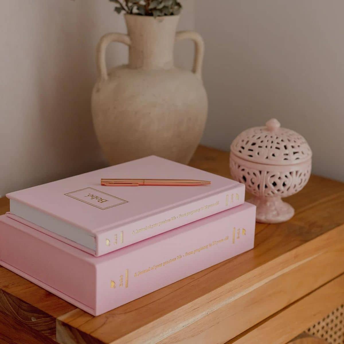 Truly Amor Bebé Baby Book With Keepsake Box And Pen - Baby Pink - Image 8