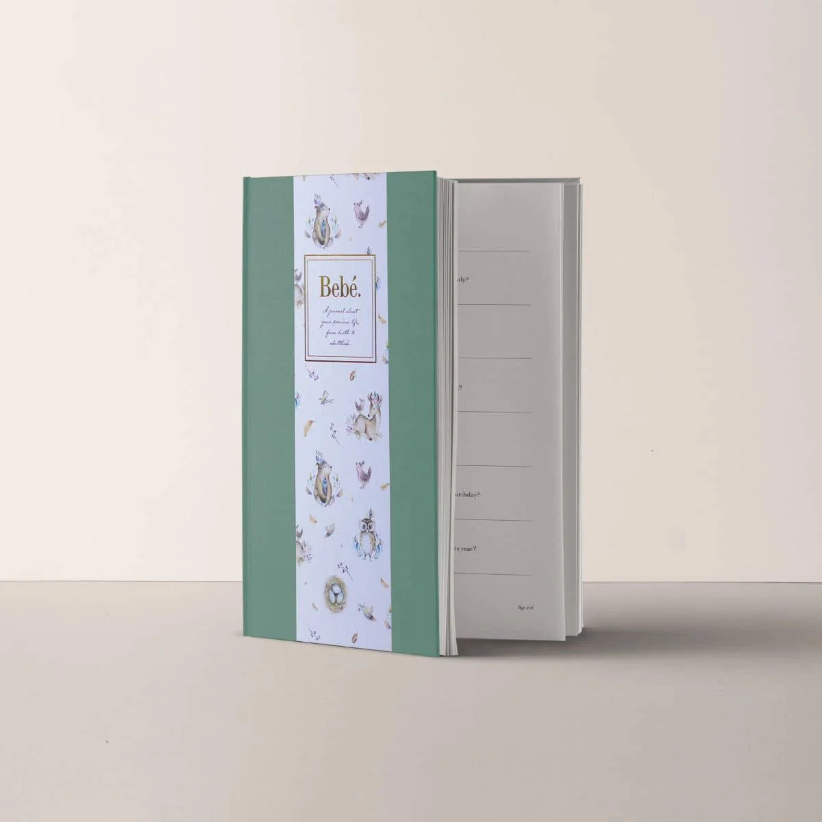 Truly Amor Bebé Baby Book With Keepsake Box And Pen - Deep Sage - Image 4