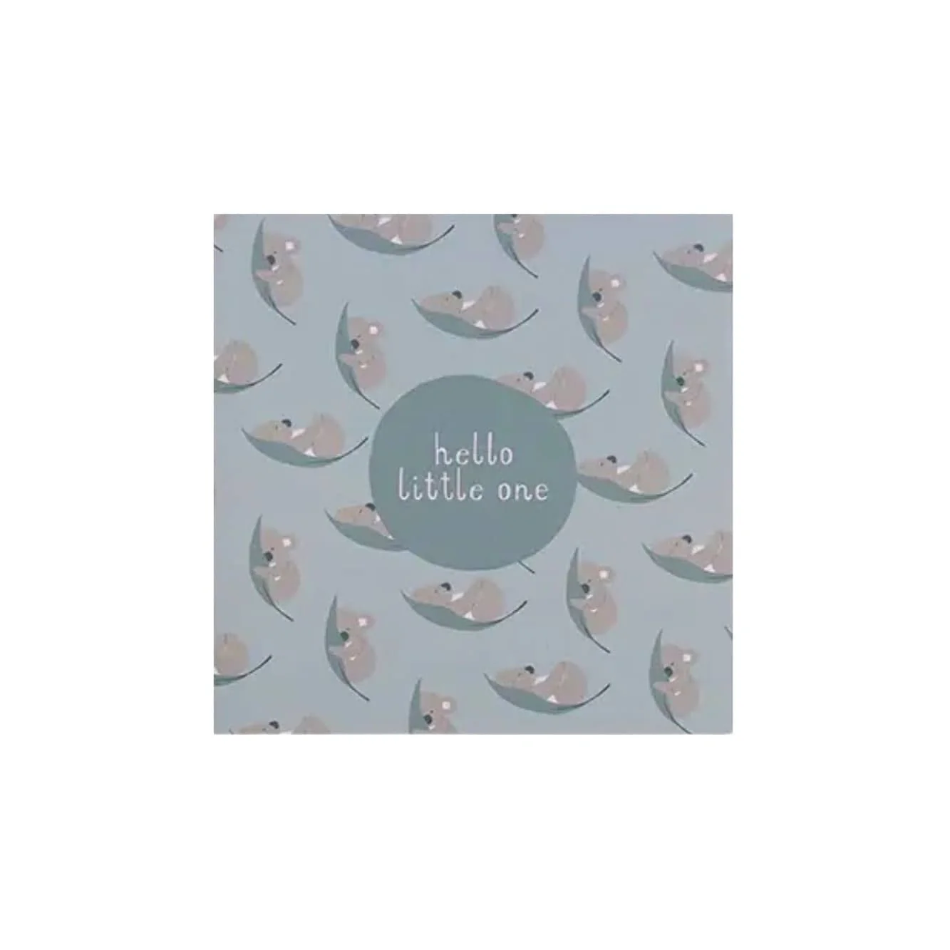 Two Little Ducklings Greeting Card - Baby Boy - Sleepy Koalas (Blue)