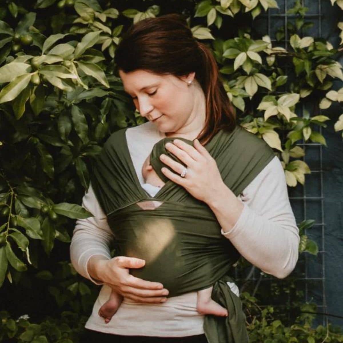 Vixsa Bamboo Blend Wrap Carrier - Olive - Image 2