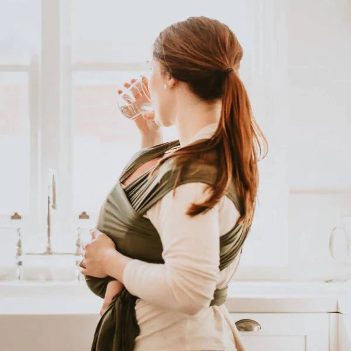 Vixsa Bamboo Blend Wrap Carrier - Olive - Image 3