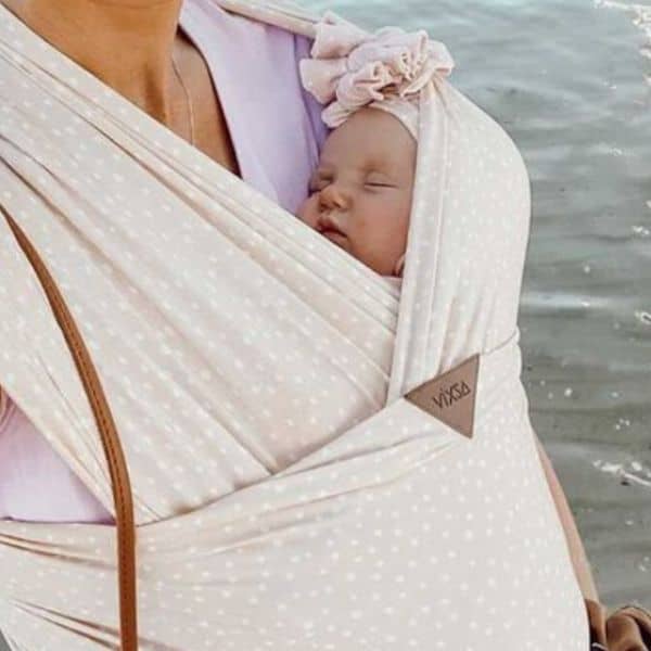 Vixsa Bamboo Blend Wrap Carrier - Pearl - Image 3