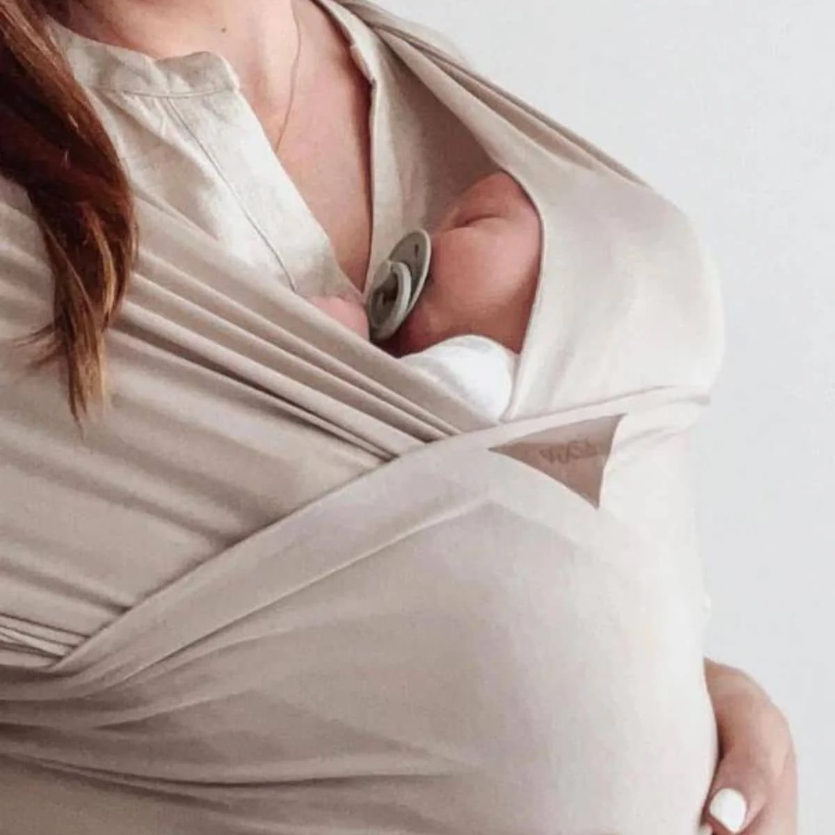 Vixsa Bamboo Blend Wrap Carrier - Taupe - Image 5