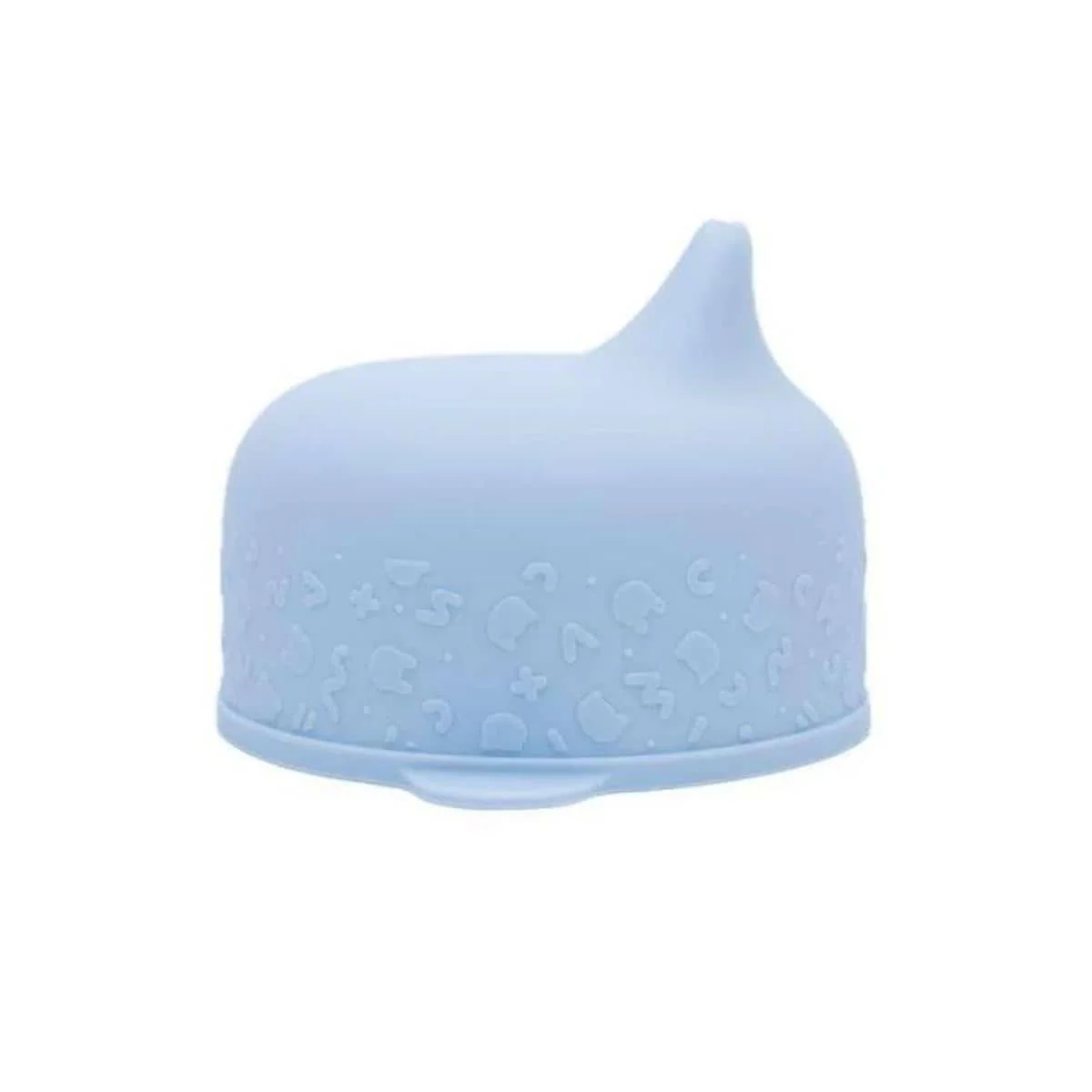 We Might Be Tiny Silicone Sippy Lid with Mini Straw - Powder Blue - Image 2