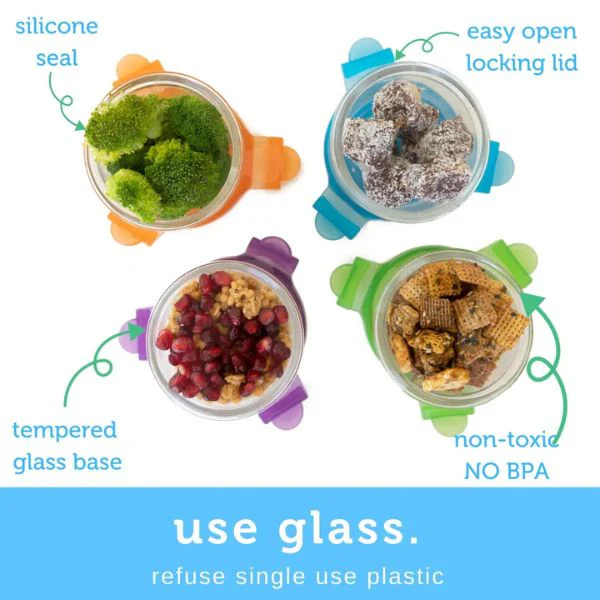 Wean Green Glass Wean Bowls 160ml - Garden - Image 3